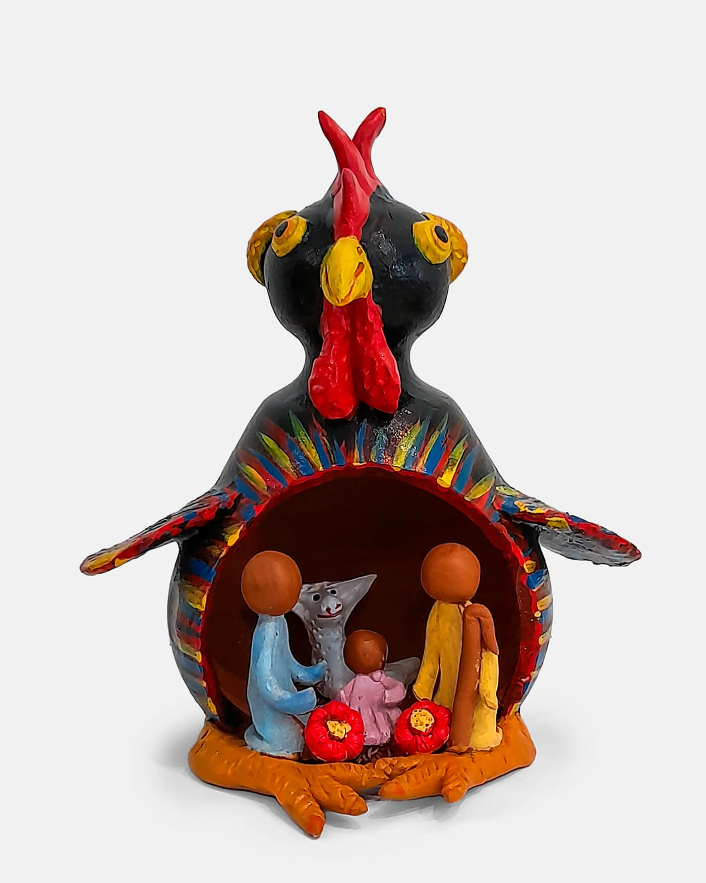 Galinha com Presépio - Joaquim Messias (artesanato Barcelos)