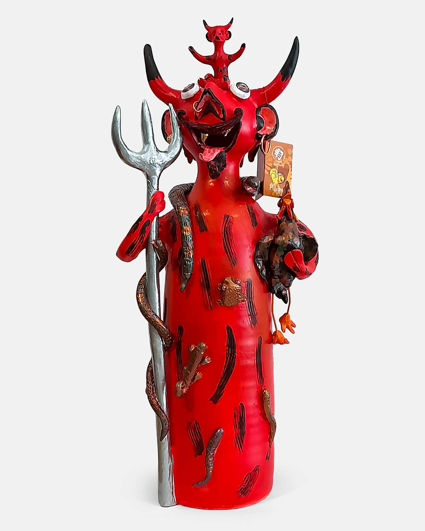 Diabo com Galo de Barcelos - Irmãos Baraça (artesanato Barcelos)