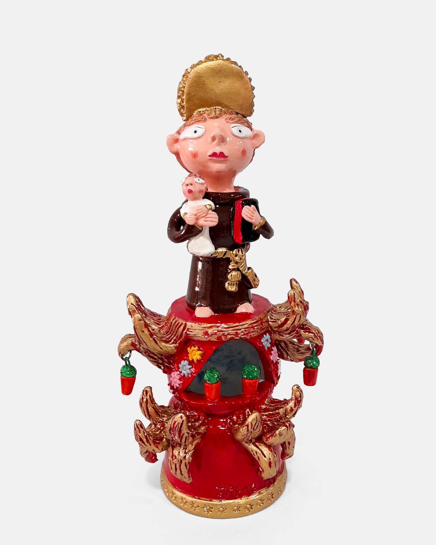 Santo António no Trono - Irene Salgueiro (artesanato Barcelos)