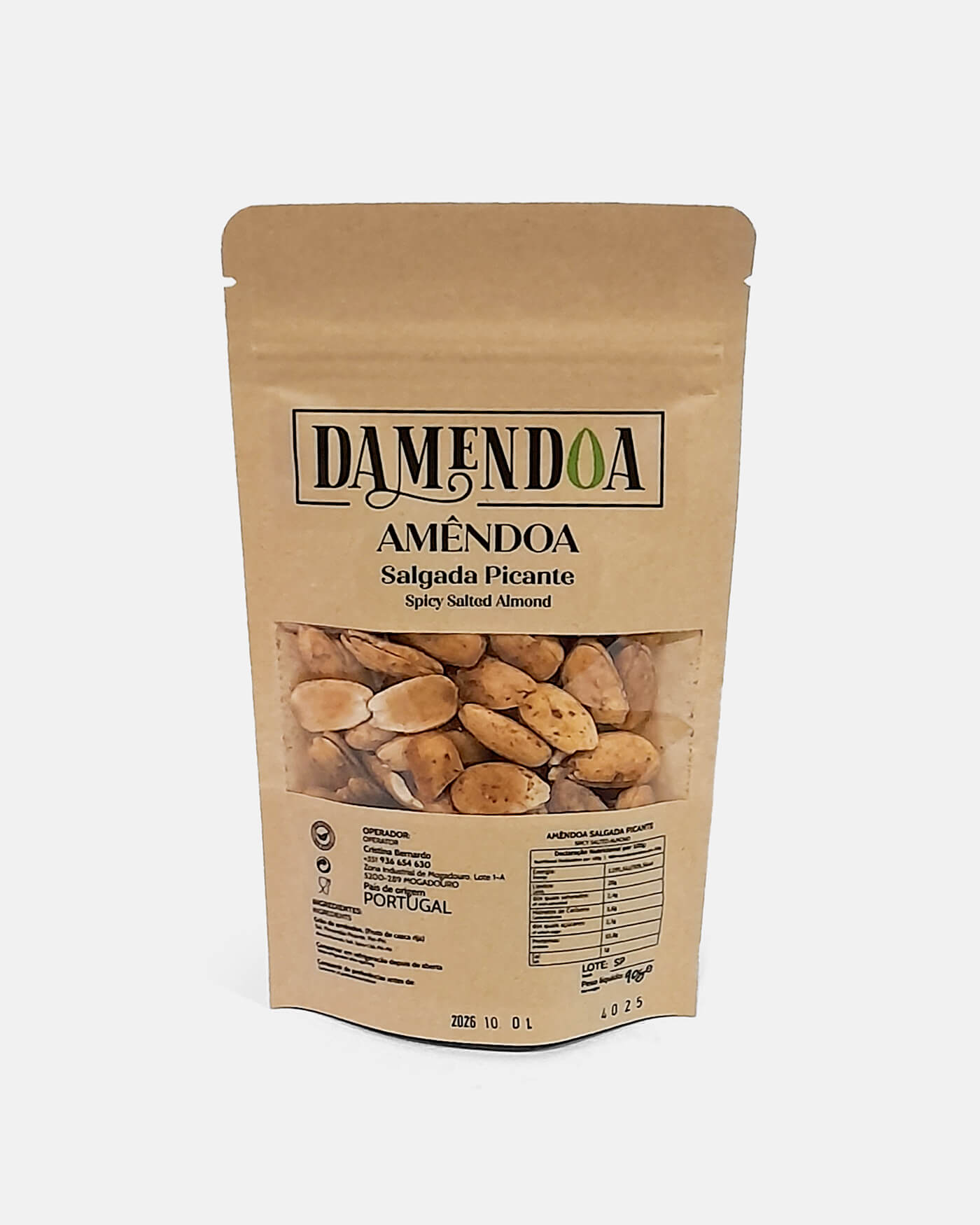 Amêndoa Salgada Picante Biológica - Damendoa