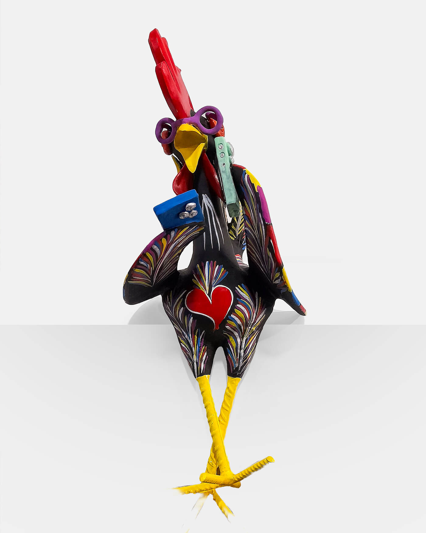 Galo de Barcelos Sentado - Irmãos Baraça (artesanato Barcelos)