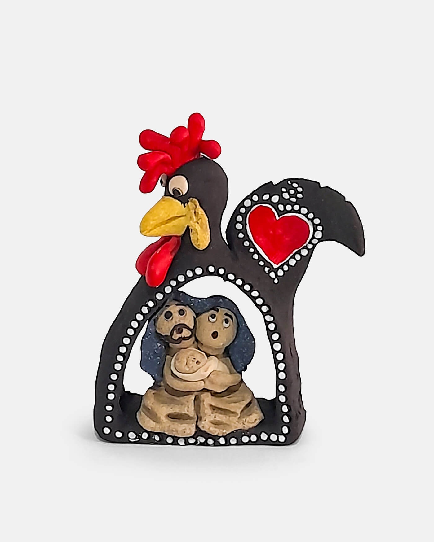Presépio dentro do Galo  - Jesus Pias ( artesanato Barcelos )