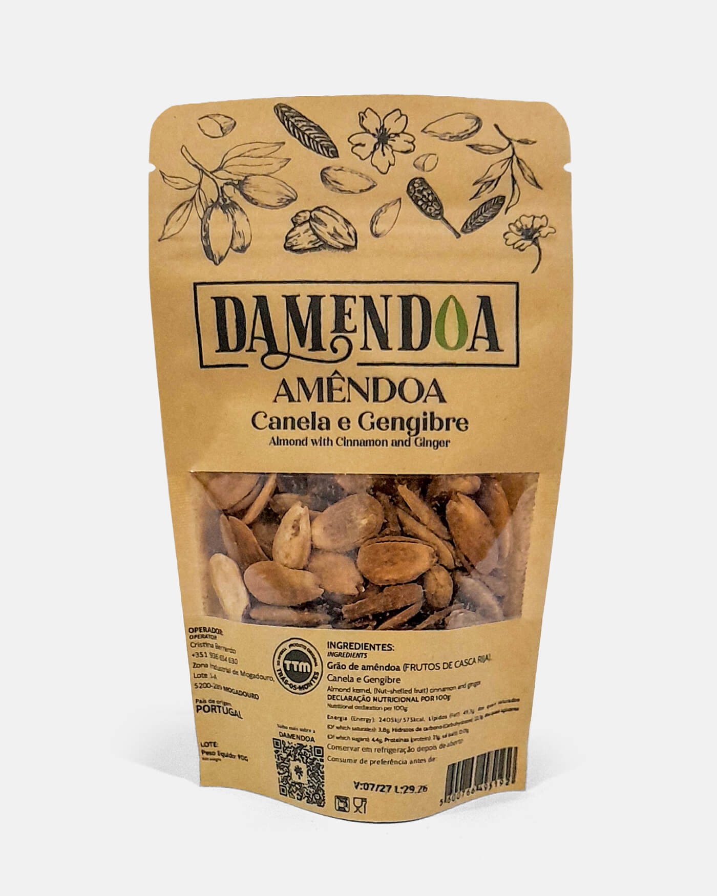 Amêndoa Canela e Gengibre, Biológica - Damendoa