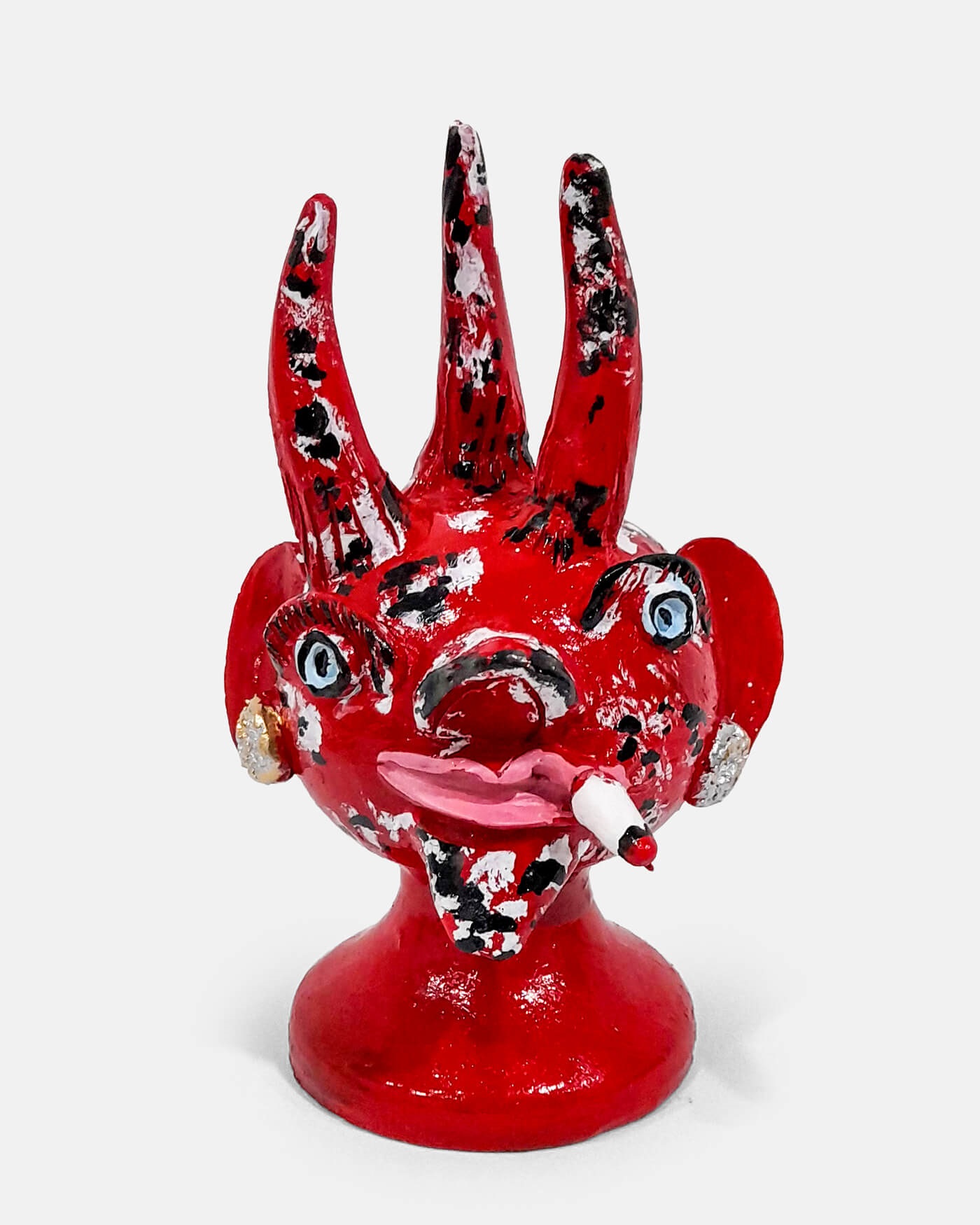 Diabo Cabeçudo com 3 Cornos - Júlia Côta ( artesanato Barcelos )